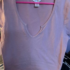 Pink cropped shirt